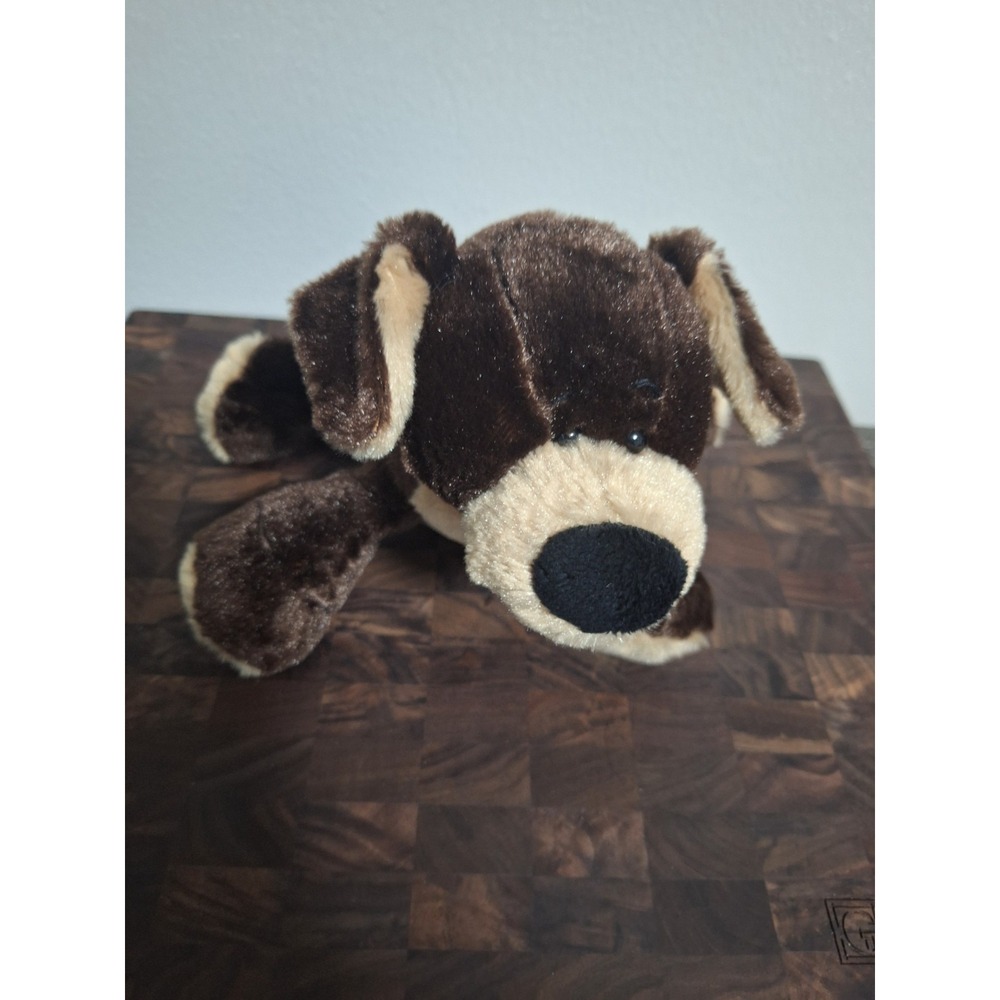GANZ Brown Dog Plush Dark Brown Tan Snout Puppy Stuffed Animal Toy Plushie 8"